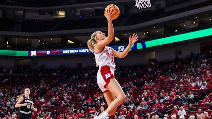 Natalie Potts hits an open-court layup. 
