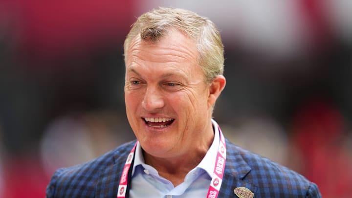 49ers general manager John Lynch spoke about the viral electrical substation injury theory 49ers general manager John Lynch spoke about the viral electrical substation injury theory