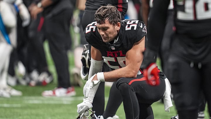 Atlanta Falcons linebacker Kaden Elliss 