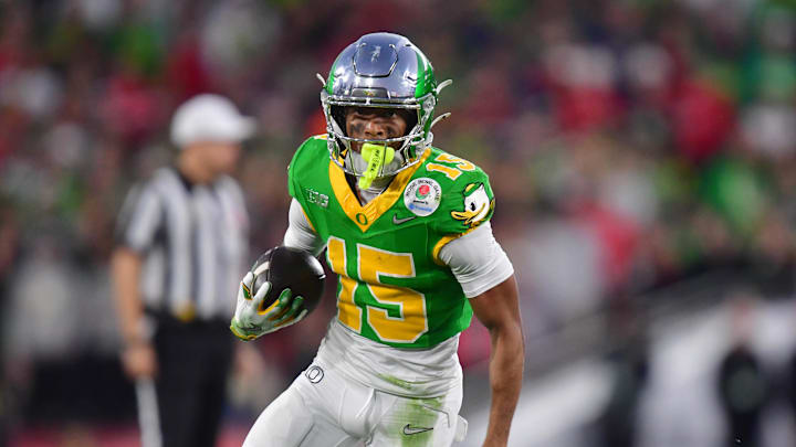 Wide receiver depth is a sneaky need for the Atlanta Falcons. Oregon Ducks wide receiver Tez Johnson is an explosive option.