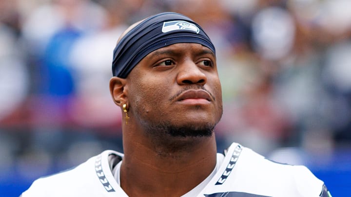 Kenneth Walker of the Seattle Seahawks pregame Kenneth Walker of the Seattle Seahawks pregame