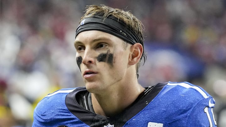 Indianapolis Colts wide receiver Alec Pierce leaves the field