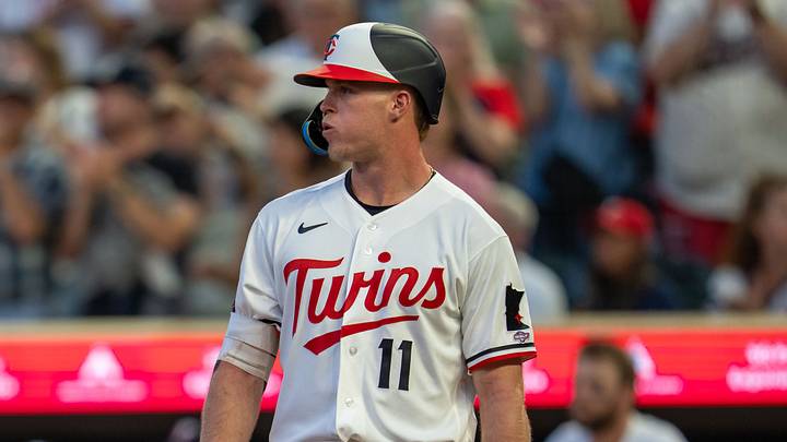 Aug 28, 2026; Minneapolis, Minnesota, USA; Minnesota Twins center fielder Walker Jenkins (11) stands at home plate making his major league debut against the Chicago White Sox in the second inning at Target Field. Mandatory Credit: Jesse Johnson-Imagn Images Aug 28, 2026; Minneapolis, Minnesota, USA; Minnesota Twins center fielder Walker Jenkins (11) stands at home plate making his major league debut against the Chicago White Sox in the second inning at Target Field. Mandatory Credit: Jesse Johnson-Imagn Images