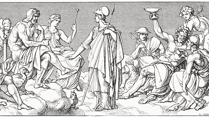 The Greek gods of Olympus.