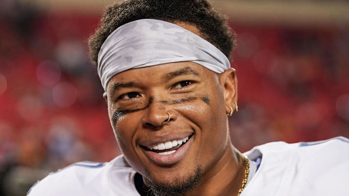 Detroit Lions wide receiver Marvin Jones Jr (0) talks with a reporter after the game against the Kansas City Chiefs Detroit Lions wide receiver Marvin Jones Jr (0) talks with a reporter after the game against the Kansas City Chiefs