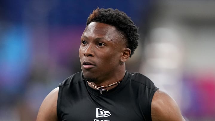 Tennessee defensive back Colton Hood (DB14) during the NFL Scouting Combine at Lucas Oil Stadium on February 27, 2026.