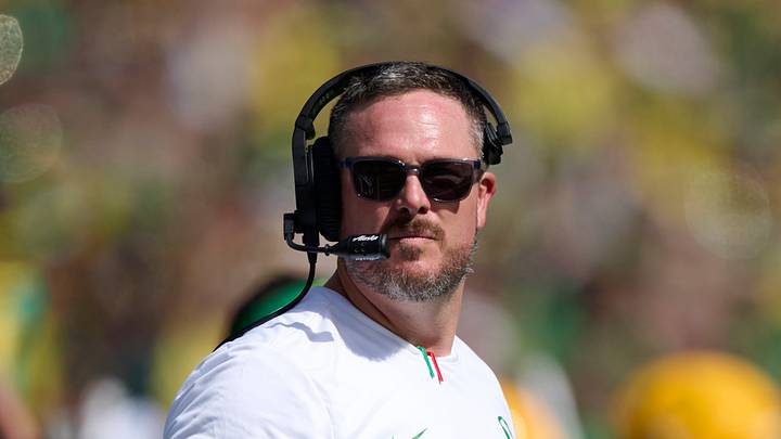 Sep 5, 2026; Eugene, Oregon, USA; Oregon Ducks head coach Dan Lanning asks for a video review during the second half in a game against the Boise State Broncos at Autzen Stadium Sep 5, 2026; Eugene, Oregon, USA; Oregon Ducks head coach Dan Lanning asks for a video review during the second half in a game against the Boise State Broncos at Autzen Stadium