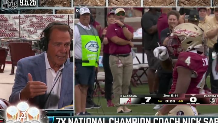 Nick Saban believes Alabama's players lost their composure after Florida State answered their opening touchdown drive.