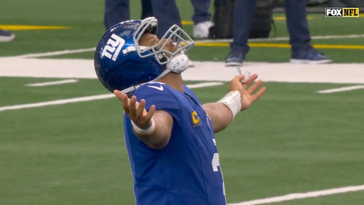 With roughly five minutes left in OT, Wilson had thrown for 433 yards and three touchdowns on Sunday.