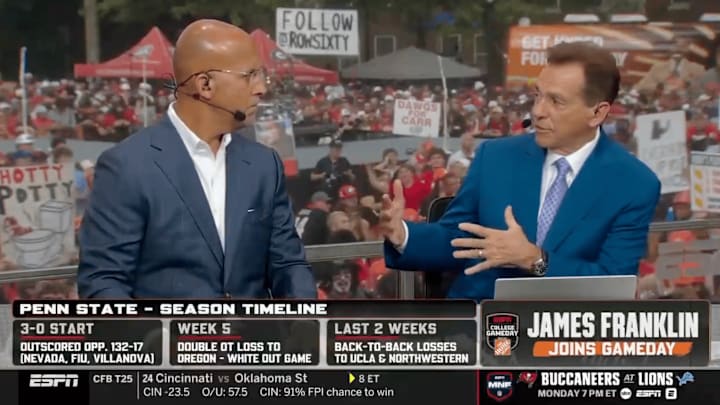 James Franklin made an appearance on ESPN's 'College GameDay' after his dismissal from Penn State