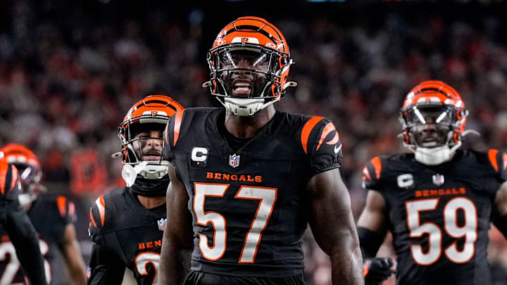 Cincinnati Bengals linebacker Germaine Pratt celebrates an interception. Cincinnati Bengals linebacker Germaine Pratt celebrates an interception.