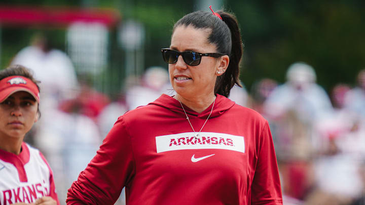 Courtney Deifel during the first game of the Super Regionals between Ole Miss and Arkansas. The Rebels won 9-7