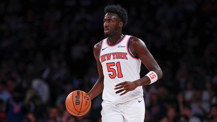 Oct 12, 2026; New York, New York, USA; New York Knicks small forward Mohamed Diawara (51) dribbles up court during the second half against the Minnesota Timberwolves at Madison Square Garden. Mandatory Credit: Vincent Carchietta-Imagn Images Oct 12, 2026; New York, New York, USA; New York Knicks small forward Mohamed Diawara (51) dribbles up court during the second half against the Minnesota Timberwolves at Madison Square Garden. Mandatory Credit: Vincent Carchietta-Imagn Images