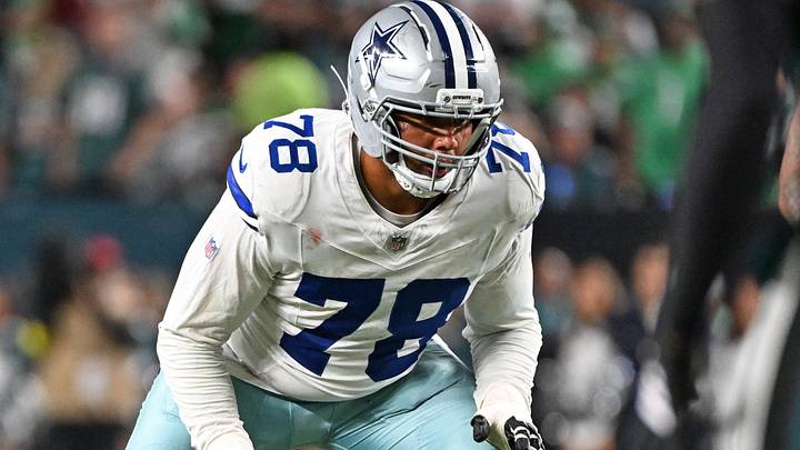 Dallas Cowboys offensive tackle Terence Steele against the Philadelphia Eagles at Lincoln Financial Field.