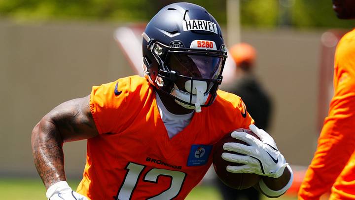 Denver Broncos running back RJ Harvey Denver Broncos running back RJ Harvey