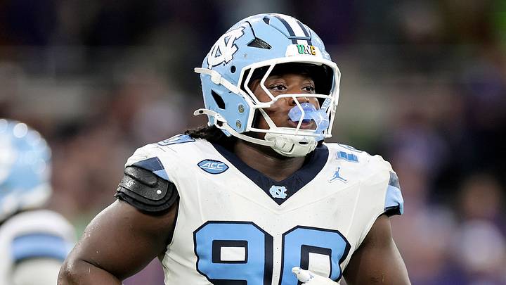 Aug 29, 2026; Dublin, Co. Dublin, IRL; North Carolina Tar Heels defensive lineman Xavier Lewis (90) against the TCU Horned Frogs in the second half at Aviva Stadium. Mandatory Credit: Laszlo Geczo-Imagn Images Aug 29, 2026; Dublin, Co. Dublin, IRL; North Carolina Tar Heels defensive lineman Xavier Lewis (90) against the TCU Horned Frogs in the second half at Aviva Stadium. Mandatory Credit: Laszlo Geczo-Imagn Images