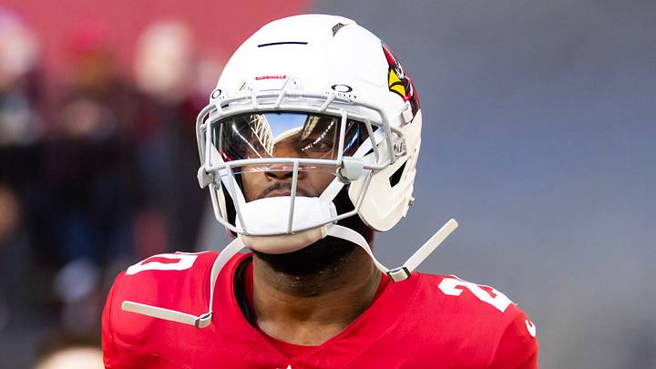 Dec 7, 2025; Glendale, Arizona, USA; Arizona Cardinals running back Bam Knight (20) against the Los Angeles Rams at State Farm Stadium. Mandatory Credit: Mark J. Rebilas-Imagn Images Dec 7, 2025; Glendale, Arizona, USA; Arizona Cardinals running back Bam Knight (20) against the Los Angeles Rams at State Farm Stadium. Mandatory Credit: Mark J. Rebilas-Imagn Images