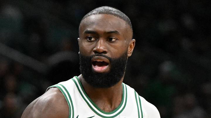 Mar 16, 2026; Boston, Massachusetts, USA; Boston Celtics guard Jaylen Brown (7) reacts after being called for a foul against the Phoenix Suns during the second half at the TD Garden. Mandatory Credit: Brian Fluharty-Imagn Images Mar 16, 2026; Boston, Massachusetts, USA; Boston Celtics guard Jaylen Brown (7) reacts after being called for a foul against the Phoenix Suns during the second half at the TD Garden. Mandatory Credit: Brian Fluharty-Imagn Images