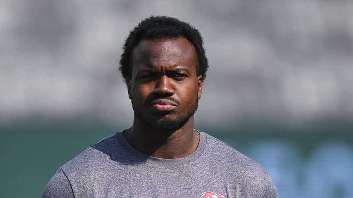 Aug 14, 2026; East Rutherford, New Jersey, USA; Tampa Bay Buccaneers linebacker Rueben Bain Jr. (3) warms up before a game against the New York Giants at MetLife Stadium. Mandatory Credit: John Jones-Imagn Images Aug 14, 2026; East Rutherford, New Jersey, USA; Tampa Bay Buccaneers linebacker Rueben Bain Jr. (3) warms up before a game against the New York Giants at MetLife Stadium. Mandatory Credit: John Jones-Imagn Images