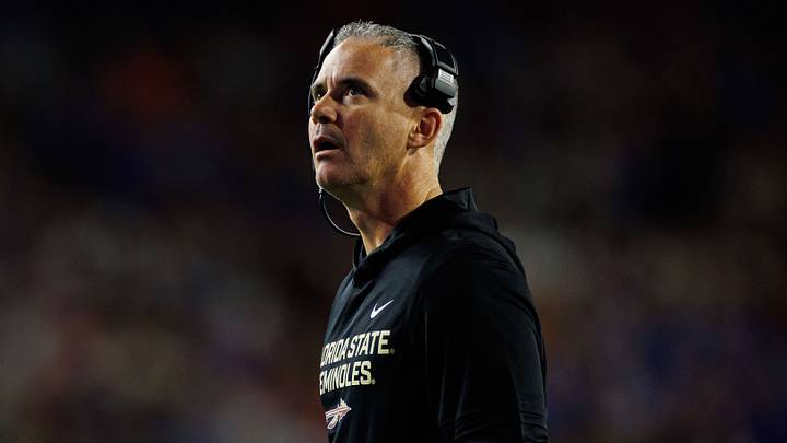 Nov 29, 2025; Gainesville, Florida, USA; Florida State Seminoles head coach Mike Norvell looks on against the Florida Gators during the second half at Ben Hill Griffin Stadium. Mandatory Credit: Matt Pendleton-Imagn Images Nov 29, 2025; Gainesville, Florida, USA; Florida State Seminoles head coach Mike Norvell looks on against the Florida Gators during the second half at Ben Hill Griffin Stadium. Mandatory Credit: Matt Pendleton-Imagn Images
