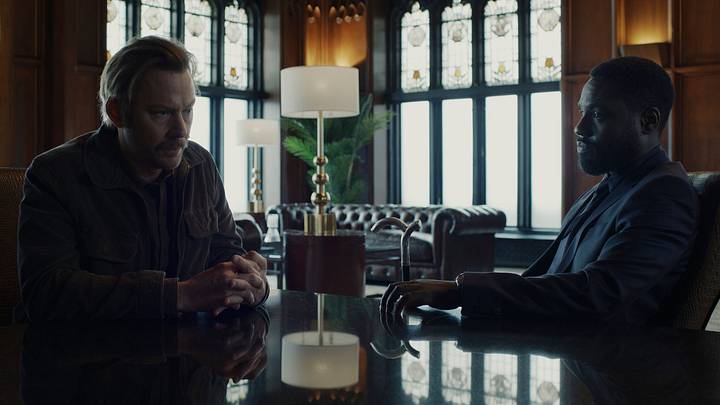 Jimmi Simpson and Dayo Okeniyi in "Dark Matter," now streaming on Apple TV. Jimmi Simpson and Dayo Okeniyi in "Dark Matter," now streaming on Apple TV.