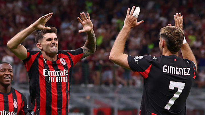 Christian Pulisic (left) and Santiago Gimenez have become close sharing a dressing room in Milan. 