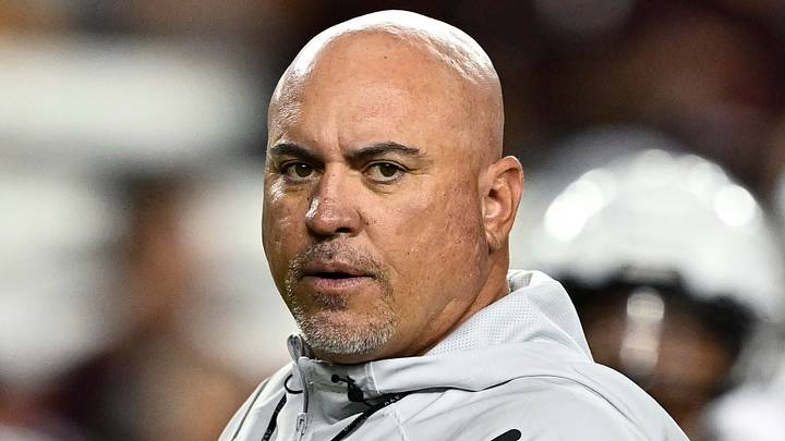 Nov 16, 2024; College Station, Texas, USA; New Mexico State Aggies head coach Tony Sanchez looks on prior to the game against the Texas A&M Aggies at Kyle Field. Mandatory Credit: Maria Lysaker-Imagn Images Nov 16, 2024; College Station, Texas, USA; New Mexico State Aggies head coach Tony Sanchez looks on prior to the game against the Texas A&M Aggies at Kyle Field. Mandatory Credit: Maria Lysaker-Imagn Images