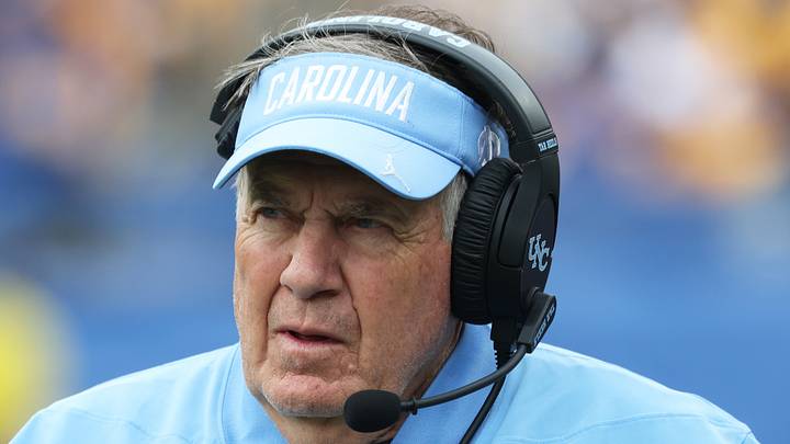 Oct 10, 2026; Pittsburgh, Pennsylvania, USA; North Carolina Tar Heels head coach Bill Belichick looks on from the sidelines against the Pittsburgh Panthers during the third quarter at Acrisure Stadium. Mandatory Credit: Charles LeClaire-Imagn Images Oct 10, 2026; Pittsburgh, Pennsylvania, USA; North Carolina Tar Heels head coach Bill Belichick looks on from the sidelines against the Pittsburgh Panthers during the third quarter at Acrisure Stadium. Mandatory Credit: Charles LeClaire-Imagn Images
