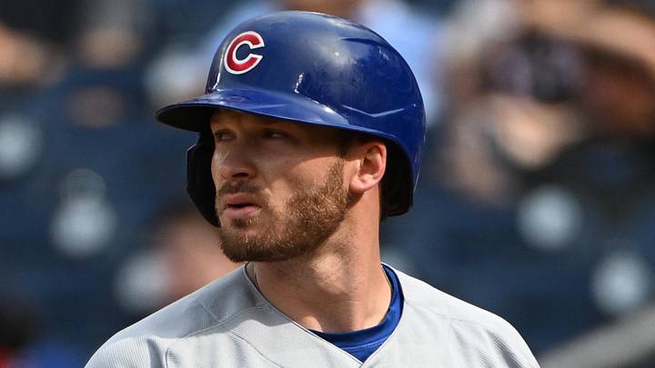 Aug 13, 2026; Washington, District of Columbia, USA; Chicago Cubs left fielder Ian Happ (8) reacts after striking out against the Washington Nationals during the second inning at Nationals Park. Mandatory Credit: Brad Mills-Imagn Images Aug 13, 2026; Washington, District of Columbia, USA; Chicago Cubs left fielder Ian Happ (8) reacts after striking out against the Washington Nationals during the second inning at Nationals Park. Mandatory Credit: Brad Mills-Imagn Images