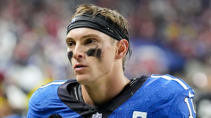 Indianapolis Colts wide receiver Alec Pierce leaves the field