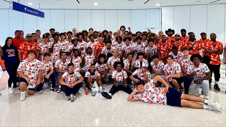 The Chaminade football team takes a photo at the airport before heading to Hawaii to take on Leilehua in its season opener. The Chaminade football team takes a photo at the airport before heading to Hawaii to take on Leilehua in its season opener.