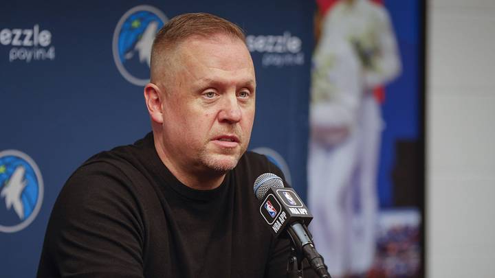 Sep 29, 2025; Minneapolis, MN, USA; Minnesota Timberwolves president of basketball operations Tim Connelly speaks to the media during media day at Target Center. Mandatory Credit: Bruce Kluckhohn-Imagn Images Sep 29, 2025; Minneapolis, MN, USA; Minnesota Timberwolves president of basketball operations Tim Connelly speaks to the media during media day at Target Center. Mandatory Credit: Bruce Kluckhohn-Imagn Images