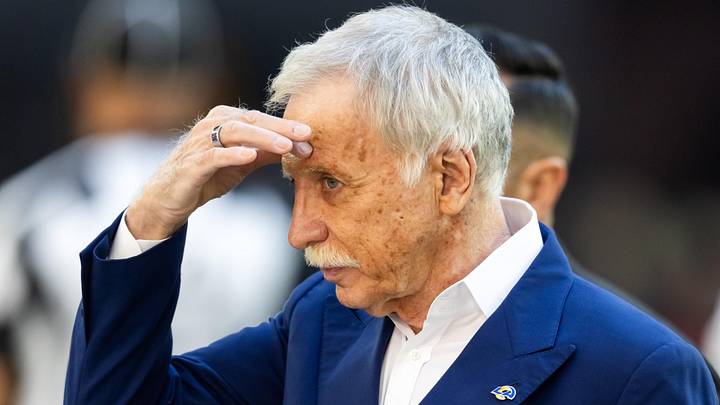 Dec 7, 2025; Glendale, Arizona, USA; Los Angeles Rams owner Stan Kroenke in attendance against the Arizona Cardinals at State Farm Stadium. Mandatory Credit: Mark J. Rebilas-Imagn Images Dec 7, 2025; Glendale, Arizona, USA; Los Angeles Rams owner Stan Kroenke in attendance against the Arizona Cardinals at State Farm Stadium. Mandatory Credit: Mark J. Rebilas-Imagn Images