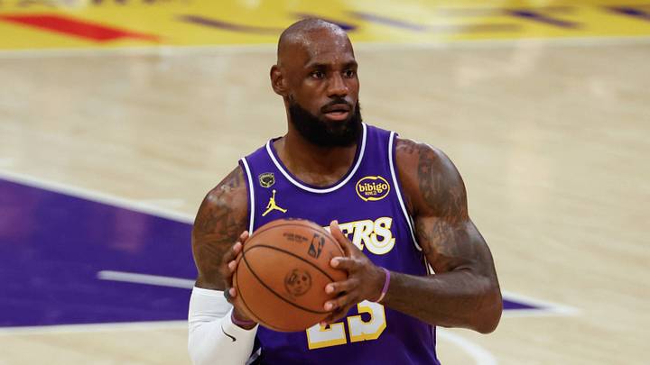 LOS ANGELES, CA - APRIL 29: Los Angeles Lakers forward LeBron James (23) during game 5 of the West First Round between the Houston Rockets and the Los Angeles Lakers on April 29, 2026,, at Crypto.com Arena in Los Angeles, CA. LOS ANGELES, CA - APRIL 29: Los Angeles Lakers forward LeBron James (23) during game 5 of the West First Round between the Houston Rockets and the Los Angeles Lakers on April 29, 2026,, at Crypto.com Arena in Los Angeles, CA.