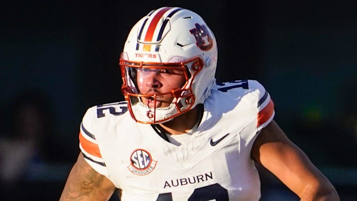 Auburn quarterback Ashton Daniels (12) runs a keeper during the second quarter against Vanderbilt at FirstBank Stadium in Nashville, Tenn., Saturday, Nov. 8, 2025.
