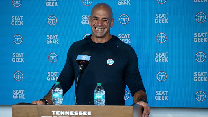 Tennessee Titans coach Robert Saleh addresses the media after team practice Vanderbilt Health Football Center Tuesday, Sept. 1, 2026. Tennessee Titans coach Robert Saleh addresses the media after team practice Vanderbilt Health Football Center Tuesday, Sept. 1, 2026.