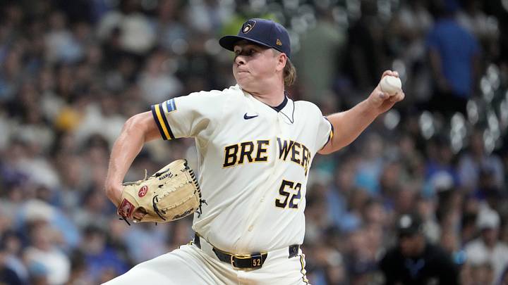 Aug 18, 2026; Milwaukee, Wisconsin, USA; Milwaukee Brewers pitcher Kyle Harrison (52) delivers a pitch agaiinst the Seattle Mariners in the first inning at American Family Field. Mandatory Credit: Michael McLoone-Imagn Images Aug 18, 2026; Milwaukee, Wisconsin, USA; Milwaukee Brewers pitcher Kyle Harrison (52) delivers a pitch agaiinst the Seattle Mariners in the first inning at American Family Field. Mandatory Credit: Michael McLoone-Imagn Images
