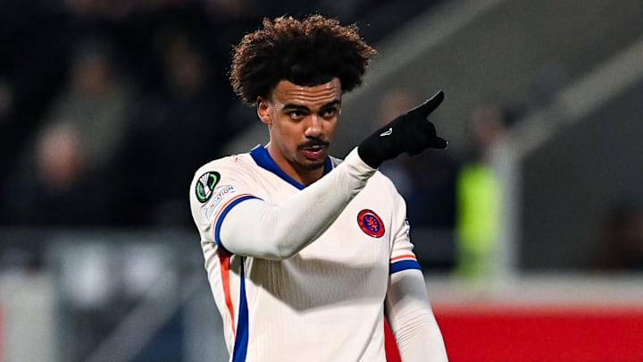 Renato Veiga in Conference League action for Chelsea