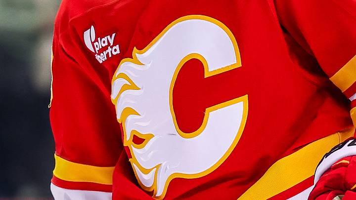 Apr 14, 2026; Calgary, Alberta, CAN; Calgary Flames defenseman Zach Whitecloud (28) against the Colorado Avalanche during the first period at Scotiabank Saddledome. Mandatory Credit: Sergei Belski-Imagn Images Apr 14, 2026; Calgary, Alberta, CAN; Calgary Flames defenseman Zach Whitecloud (28) against the Colorado Avalanche during the first period at Scotiabank Saddledome. Mandatory Credit: Sergei Belski-Imagn Images