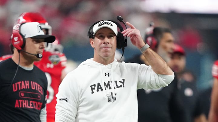 Utah Utes head coach Morgan Scalley.