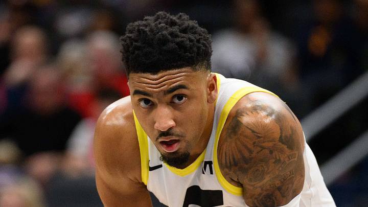 Mar 5, 2025; Washington, District of Columbia, USA; Utah Jazz forward KJ Martin (99) looks on during the first quarter against the Washington Wizards at Capital One Arena. Mandatory Credit: Reggie Hildred-Imagn Images