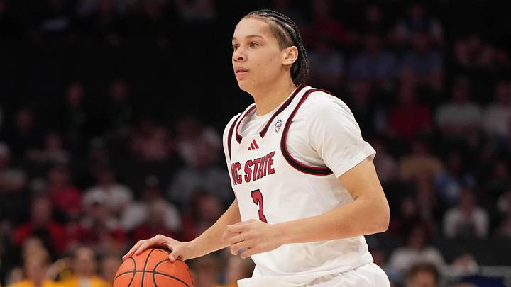 Mar 11, 2026; Charlotte, NC, USA; NC State Wolfpack guard Matt Able (3) brings the ball up the court in the second half at Spectrum Center. Mandatory Credit: Bob Donnan-Imagn Images Mar 11, 2026; Charlotte, NC, USA; NC State Wolfpack guard Matt Able (3) brings the ball up the court in the second half at Spectrum Center. Mandatory Credit: Bob Donnan-Imagn Images