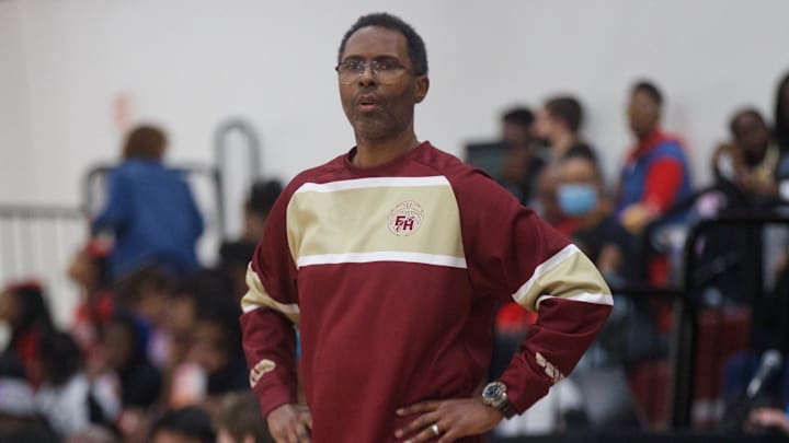 Florida High head coach Charlie Ward looks on from the sidelines in a game between Florida High and Andrew Jackson on Jan. 21, 2023, at Florida High. The Seminoles won 56-40.
J9t2336 Florida High head coach Charlie Ward looks on from the sidelines in a game between Florida High and Andrew Jackson on Jan. 21, 2023, at Florida High. The Seminoles won 56-40.
J9t2336