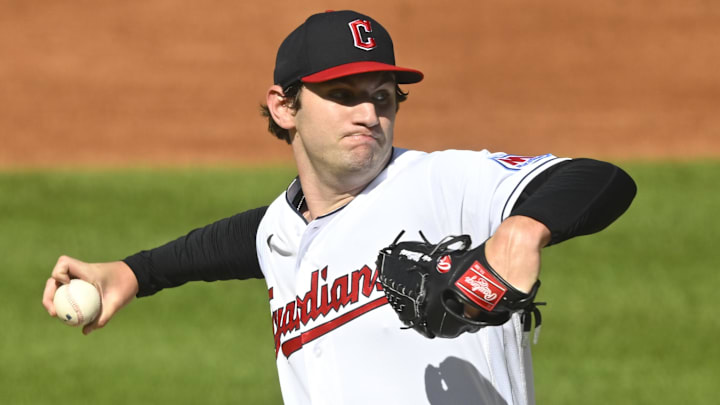 Aug 18, 2023; Cleveland, Ohio, USA; Cleveland Guardians starting pitcher Gavin Williams (63) delivers a pitch second inning against the Detroit Tigers at Progressive Field. Mandatory Credit: David Richard-Imagn Images Aug 18, 2023; Cleveland, Ohio, USA; Cleveland Guardians starting pitcher Gavin Williams (63) delivers a pitch second inning against the Detroit Tigers at Progressive Field. Mandatory Credit: David Richard-Imagn Images
