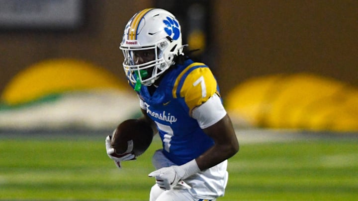 Frenship's Chase Campbell runs with the ball against El Paso Montwood in a Class 6A Division II bi-district football game, Friday, Nov. 15, 2024, at Peoples Bank Stadium in Wolfforth.