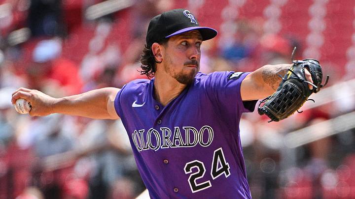 Colorado Rockies starting pitcher Michael Lorenzen (24) throws
