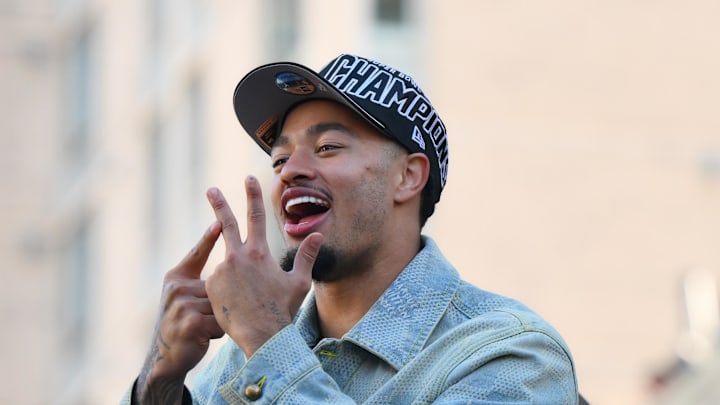 Seattle Seahawks wide receiver Jaxon Smith-Njigba interacts with fans Seattle Seahawks wide receiver Jaxon Smith-Njigba interacts with fans