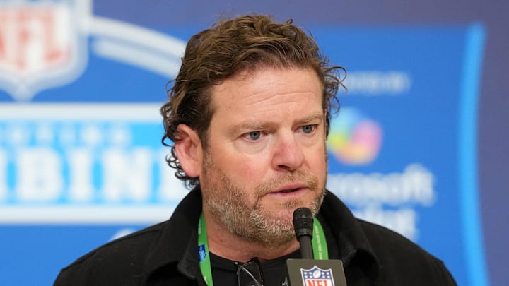 Seattle Seahawks general manager John Schneider speaks at the NFL Scouting Combine Seattle Seahawks general manager John Schneider speaks at the NFL Scouting Combine