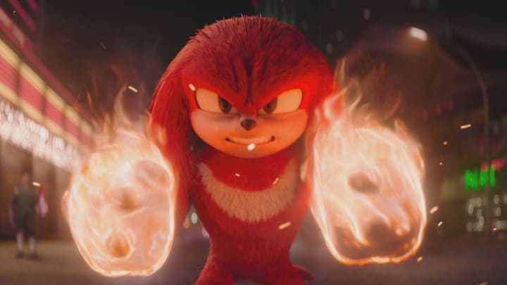Knuckles (voiced by Idris Elba) in Knuckles, episode 6, season 1, streaming on Paramount+, 2024. Photo Credit: Paramount Pictures/Sega/Paramount+.