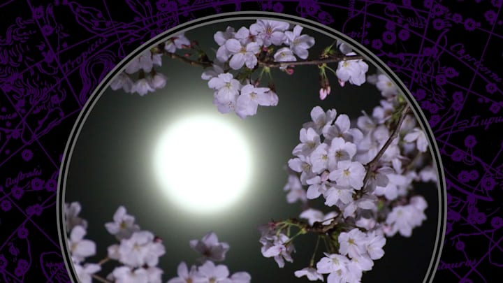 The full worm moon occurs at the start of spring.